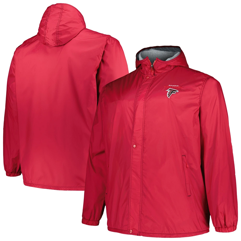 Dunbrooke Red Atlanta Falcons Big & Tall Legacy Stadium Veste entièrement zippée pour homme