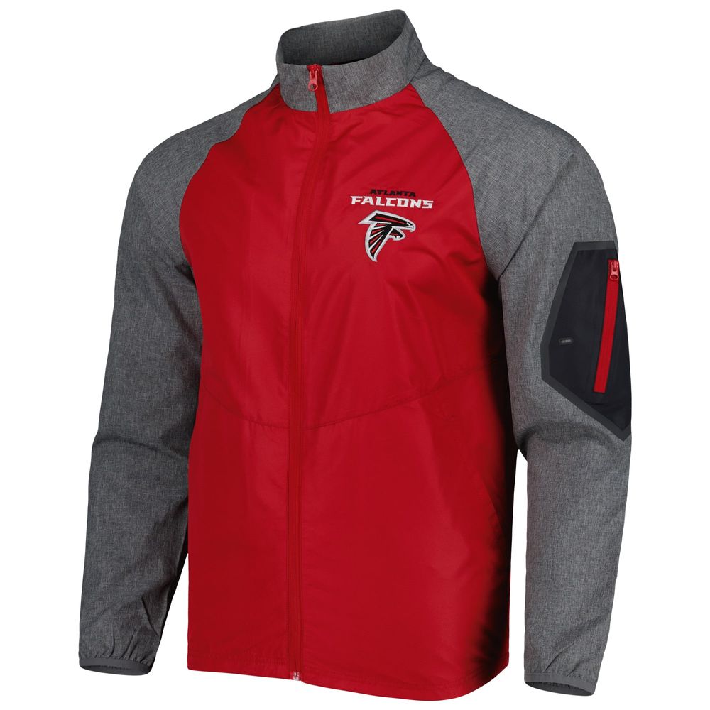 Men's Dunbrooke Red Atlanta Falcons Hurricane Raglan Full-Zip Windbreaker Jacket