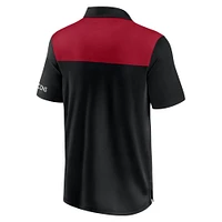 Men's Fanatics  Black/Red Atlanta Falcons Colorblock Polo