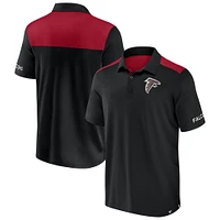 Men's Fanatics  Black/Red Atlanta Falcons Colorblock Polo