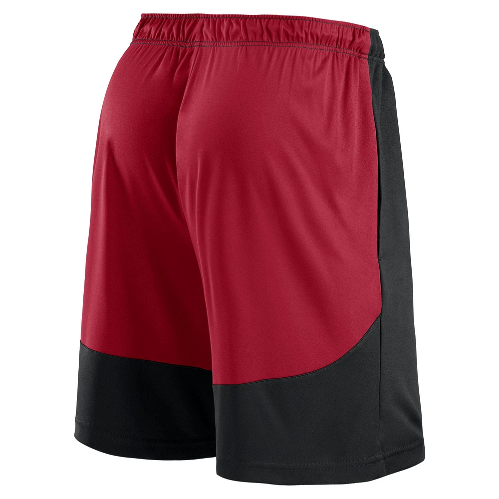 Short de lancement Fanatics noir/rouge pour homme des Atlanta Falcons