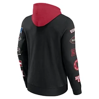 Men's Fanatics  Black/Red Atlanta Falcons Patched Out Pullover Hoodie