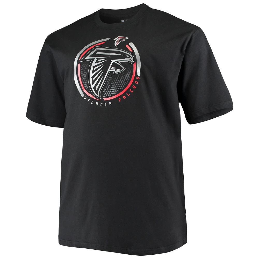 T-shirt noir Fanatics Atlanta Falcons Big & Tall Color Pop pour hommes