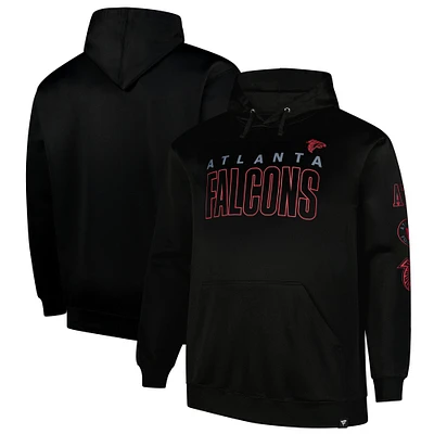 Sweat à capuche en polaire noir Fanatics Atlanta Falcons pour hommes, grande taille