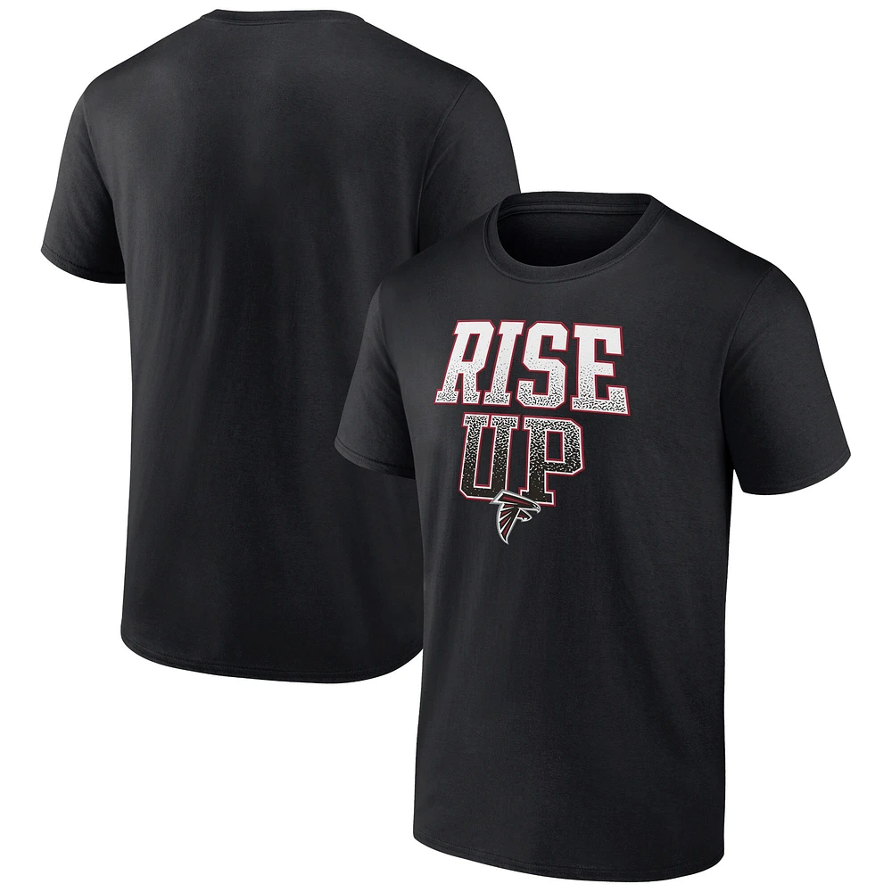 T-shirt noir Fanatics Atlanta Falcons Big & Tall Rise Up pour hommes