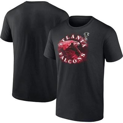 T-shirt noir Fanatics pour hommes des Falcons d'Atlanta Big & Tall Sporting Chance