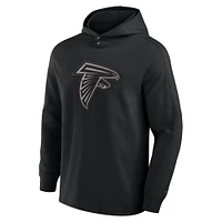 Men's Fanatics Black Atlanta Falcons Elements Blaze Tri-Blend Long Sleeve Hoodie T-Shirt