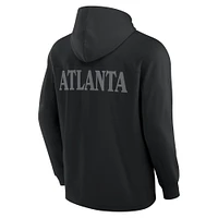 Men's Fanatics Black Atlanta Falcons Elements Blaze Tri-Blend Long Sleeve Hoodie T-Shirt