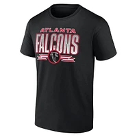 T-shirt noir fanatiques des Falcons d'Atlanta pour hommes