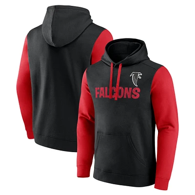 Sweat à capuche en polaire noir Atlanta Falcons Fanatics pour hommes