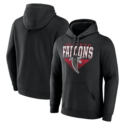 Sweat à capuche noir Atlanta Falcons motif géométrique chromé pour homme Fanatics