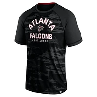 Men's Fanatics Black Atlanta Falcons Hail Mary Raglan T-Shirt