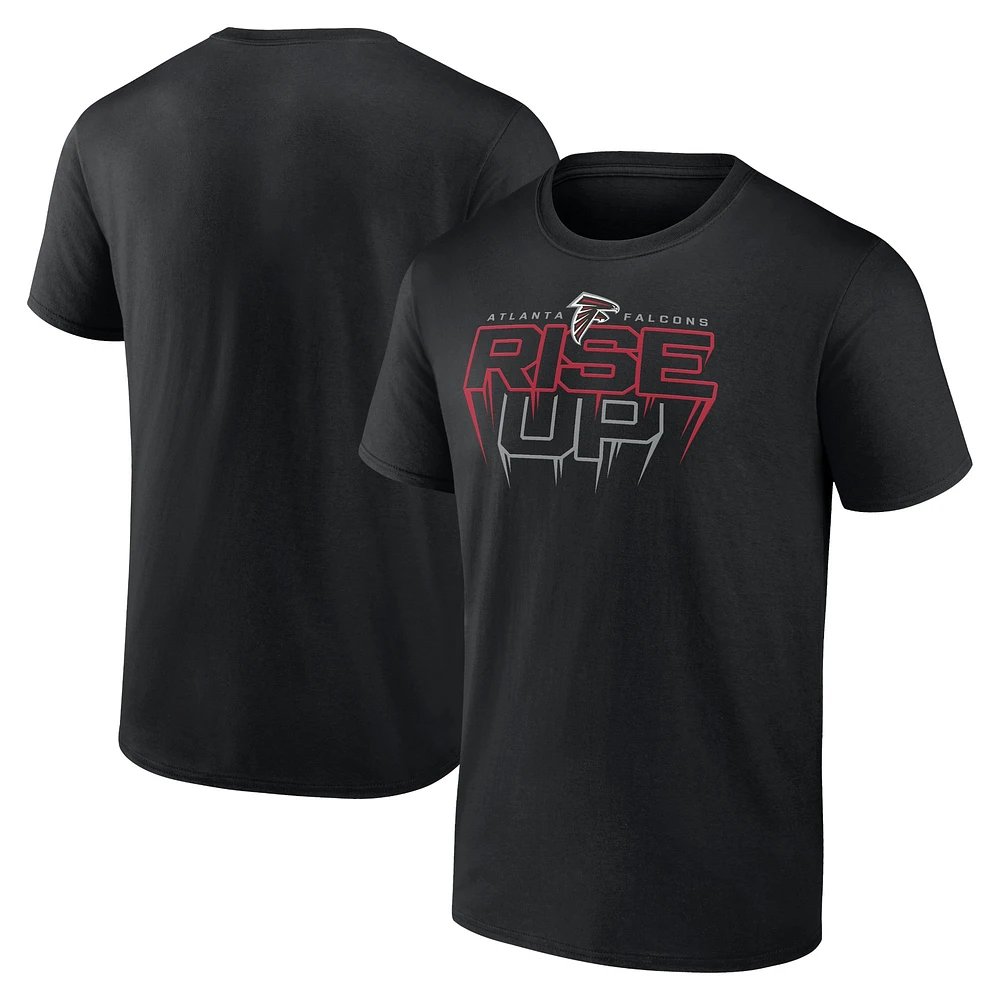 T-shirt noir Fanatics pour hommes des Falcons d'Atlanta Hometown Offensive Drive