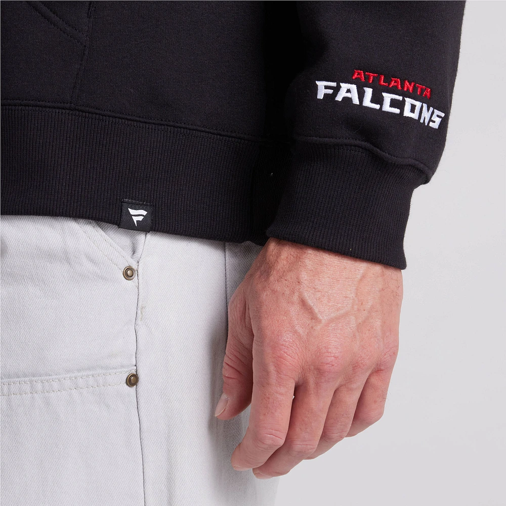 Sweat à capuche en polaire noir Atlanta Falcons Legacy pour homme Fanatics