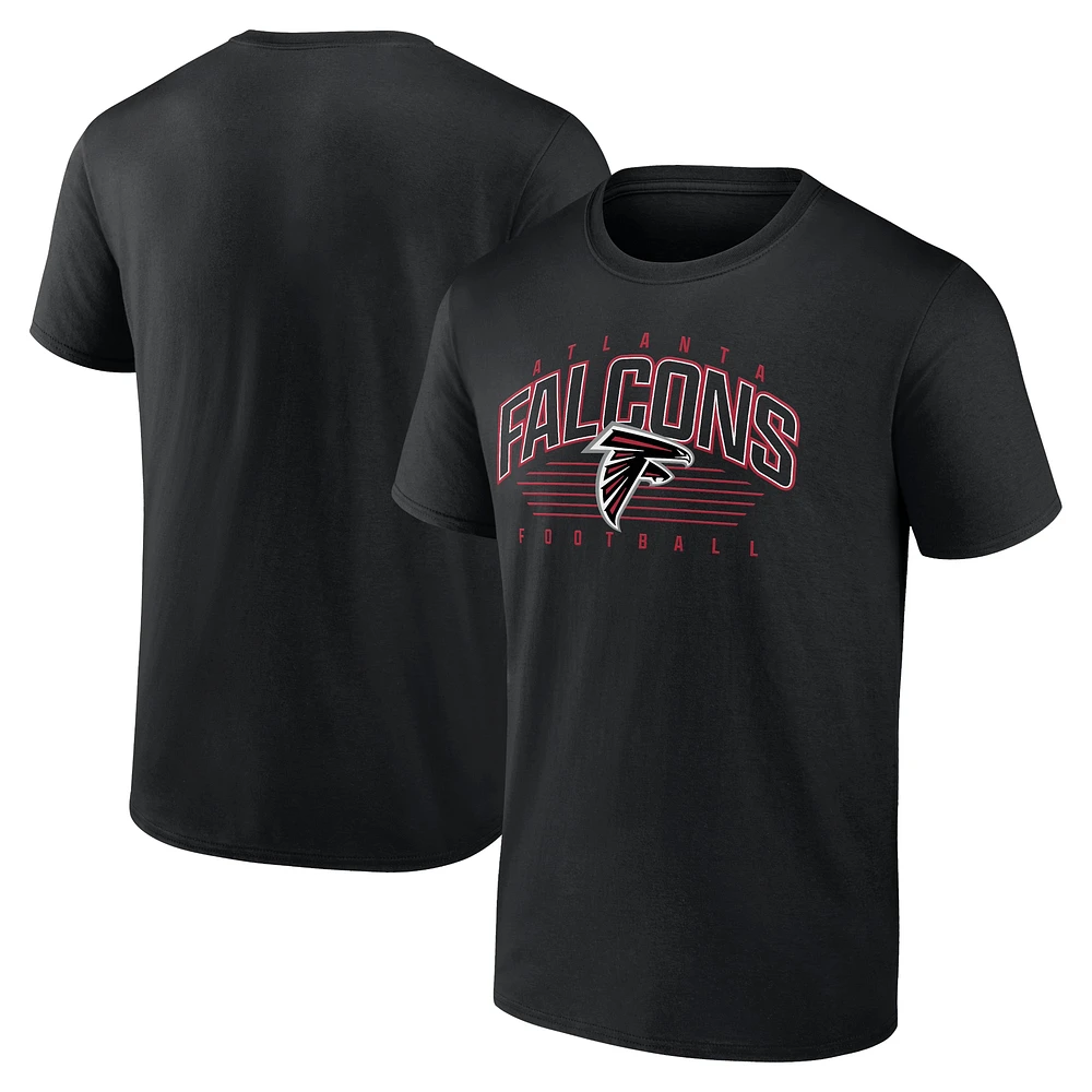 T-shirt noir Fanatics Atlanta Falcons Line Clash pour hommes