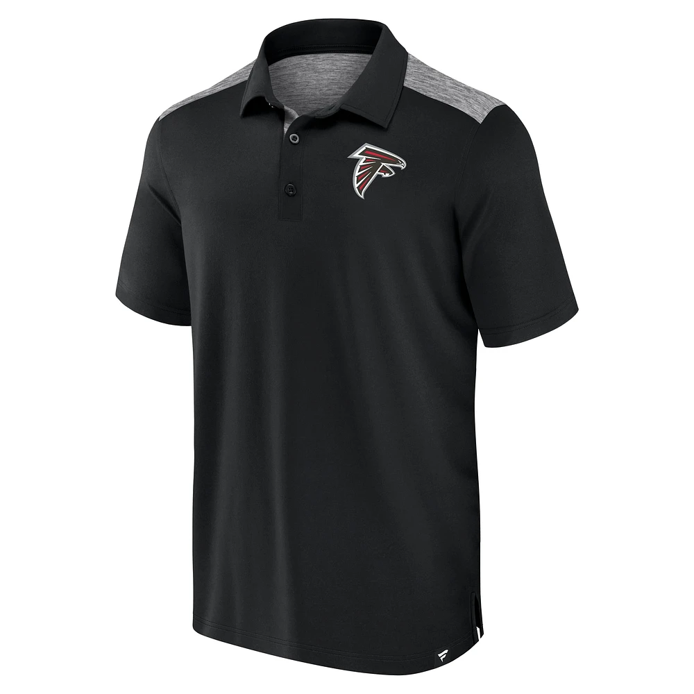 Polo Fanatics noir pour homme des Falcons d'Atlanta Long Shot