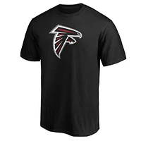 T-shirt noir avec logo principal des Falcons d'Atlanta Fanatics pour hommes