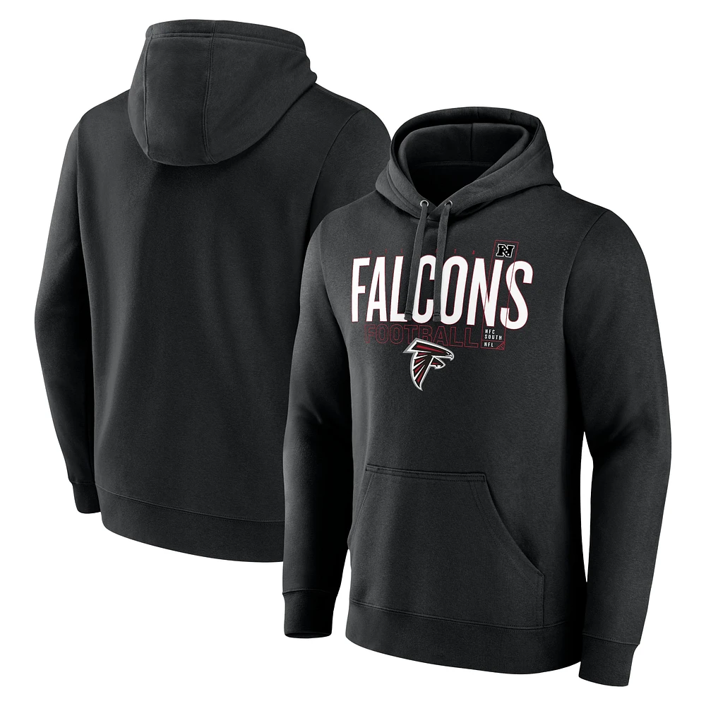 Men's Fanatics Black Atlanta Falcons Pylon Outline Pullover Hoodie