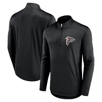 Men's Fanatics Black Atlanta Falcons Quarterback Quarter-Zip Top