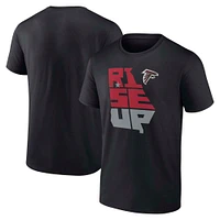 T-shirt noir pour homme Atlanta Falcons Rise Up Fanatics