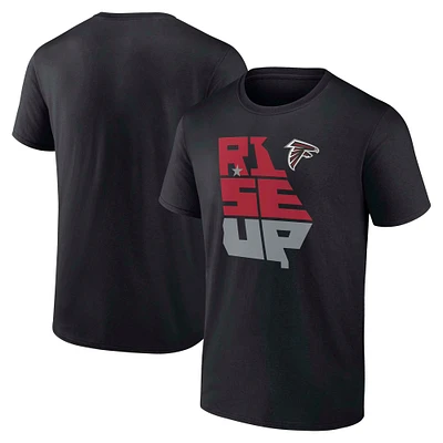 T-shirt noir pour homme Atlanta Falcons Rise Up Fanatics