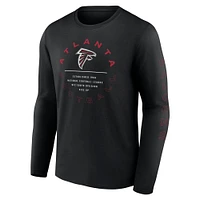 T-shirt noir à manches longues Fanatics Atlanta Falcons Stat Sheet pour hommes