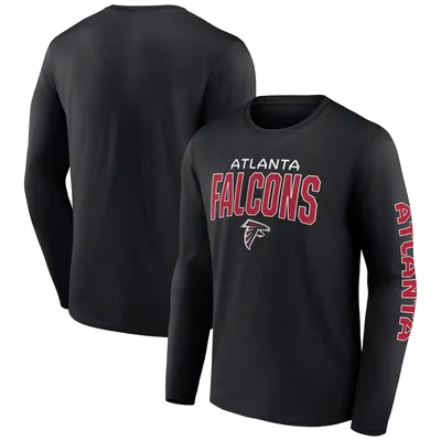 Atlanta Falcons Fanatics Branded Wordmark Go the Distance Long Sleeve T-Shirt - Black