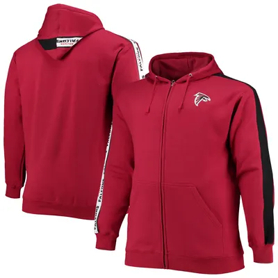 Men's Fanatics Branded Black Cincinnati Reds Big & Tall Solid Full-Zip  Hoodie