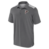 Polo Fanatics gris pour homme des Falcons d'Atlanta Long Shot