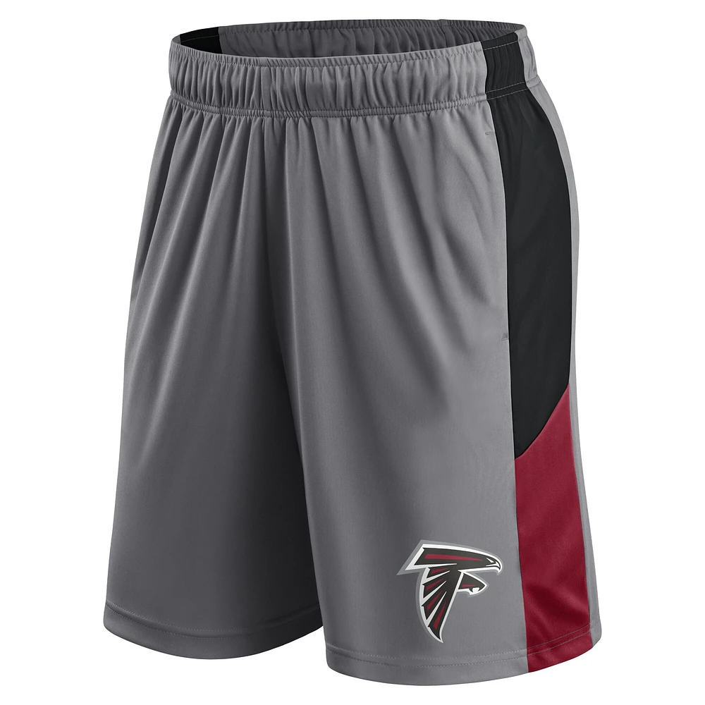 Short gris avec logo principal des Atlanta Falcons Fanatics pour hommes