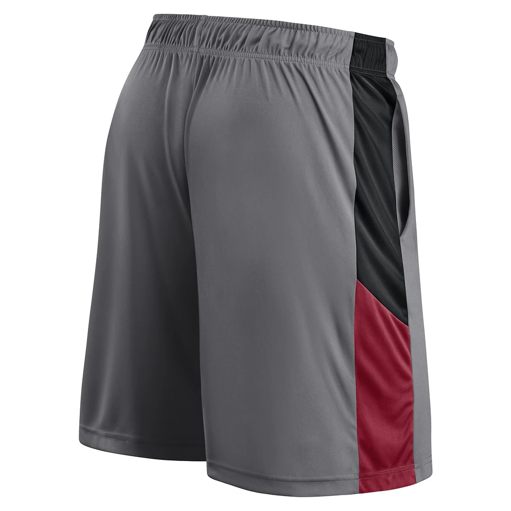 Short gris avec logo principal des Atlanta Falcons Fanatics pour hommes