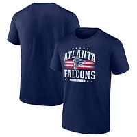 T-shirt Americana Fanatics bleu marine pour hommes des Falcons d'Atlanta