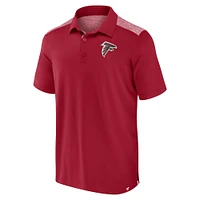 Polo Long Shot Fanatics rouge des Falcons d'Atlanta pour hommes