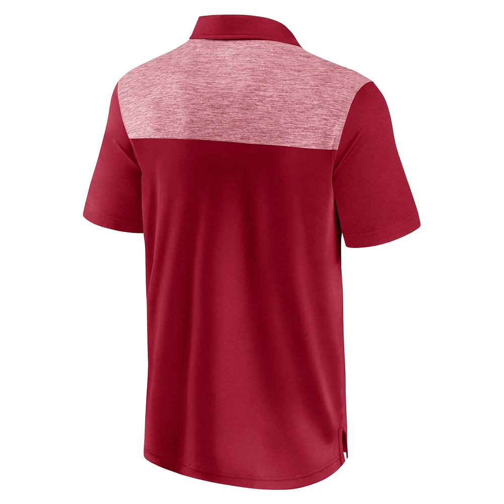 Polo Long Shot Fanatics rouge des Falcons d'Atlanta pour hommes