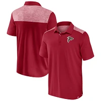 Polo Long Shot Fanatics rouge des Falcons d'Atlanta pour hommes