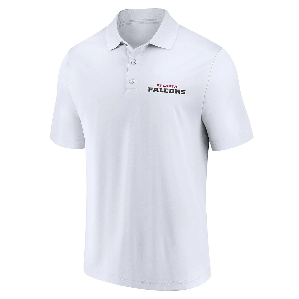 Ensemble de deux polos Lockup Atlanta Falcons Fanatics blanc/noir pour hommes