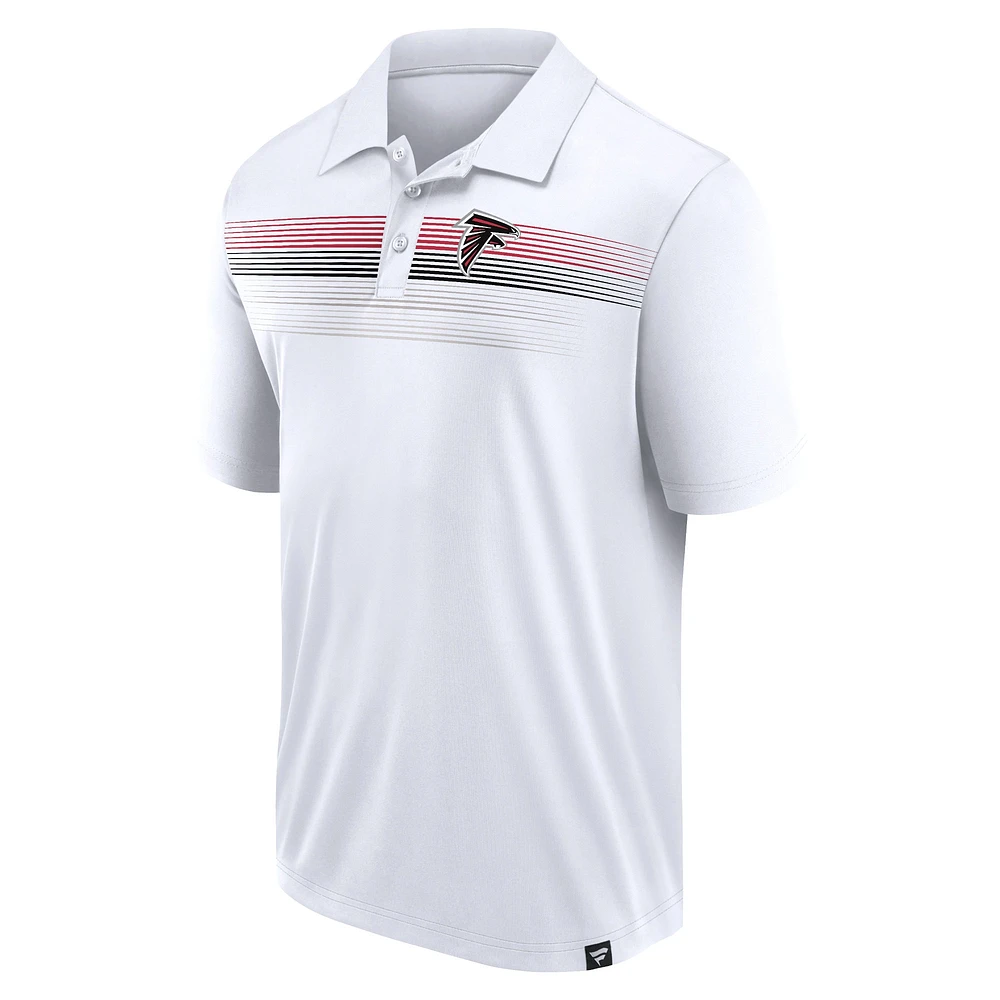 Polo sublimé blanc grand et des Falcons d'Atlanta Fanatics pour hommes