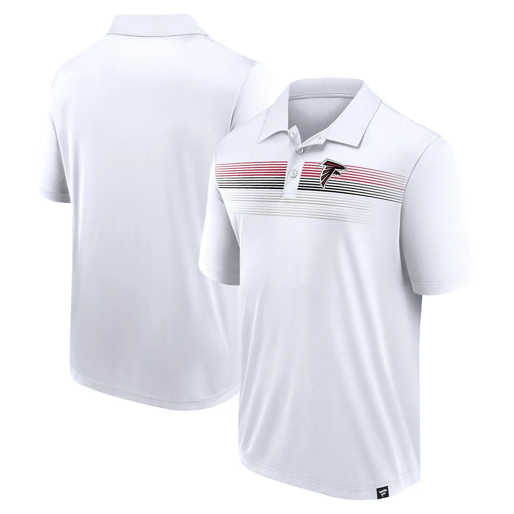 Polo sublimé blanc grand et des Falcons d'Atlanta Fanatics pour hommes