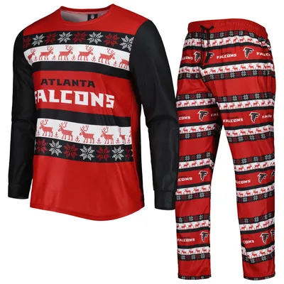 Atlanta Falcons FOCO Team Ugly Pajama Set - Red