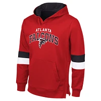 Men's G-III Sports by Carl Banks Red/Black Atlanta Falcons Adaptive Faceoff Pullover Hoodie