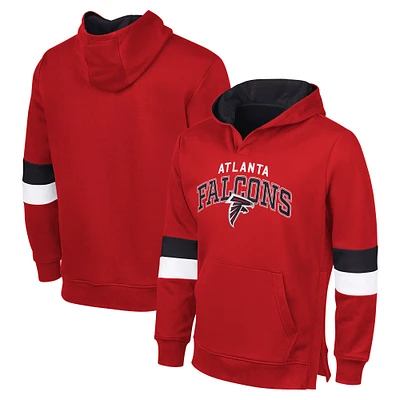 Men's G-III Sports by Carl Banks Red/Black Atlanta Falcons Adaptive Faceoff Pullover Hoodie