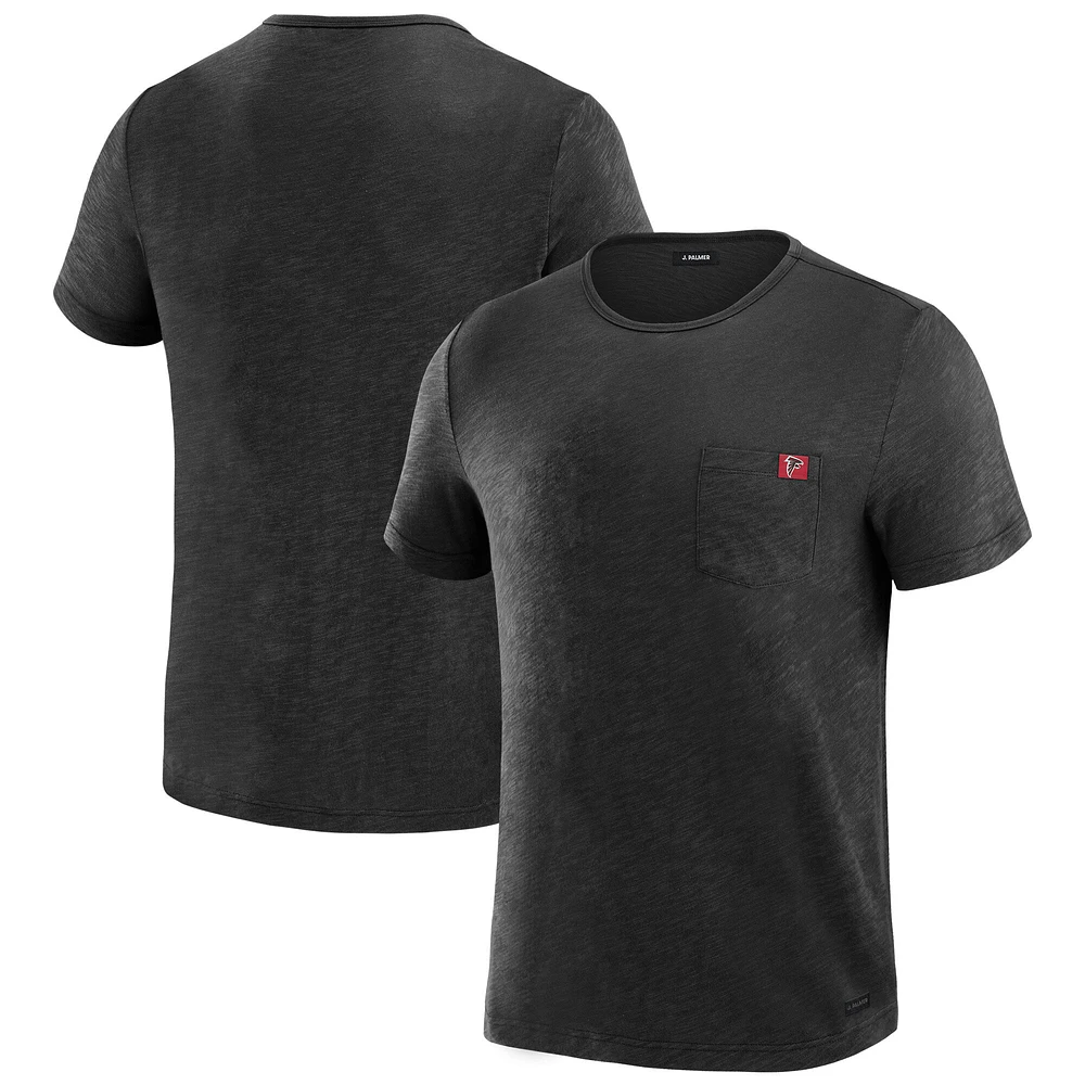 T-shirt à poche noir J. Palmer pour homme des Falcons d'Atlanta