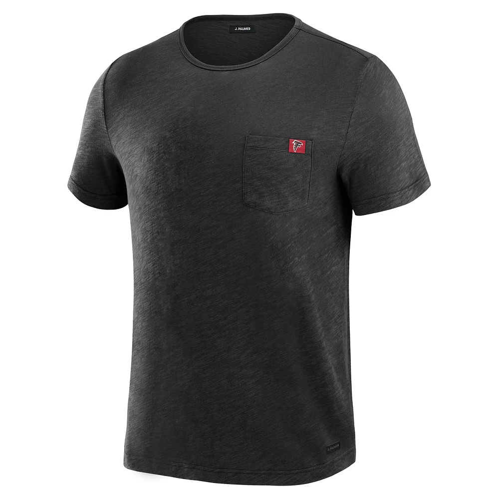 T-shirt à poche noir J. Palmer pour homme des Falcons d'Atlanta