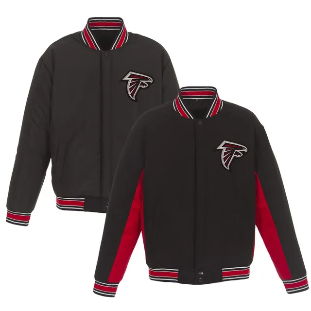 Atlanta Falcons Two-Tone Reversible Fleece Jacket - Gray/Black