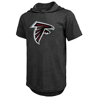 Majestic Threads pour homme Bijan Robinson Noir Atlanta Falcons Nom et numéro du joueur T-shirt à capuche ajusté en trois mélanges