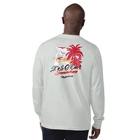 T-shirt à manches longues pour homme Margaritaville Grey Atlanta Falcons It's Five O'Clock Somewhere