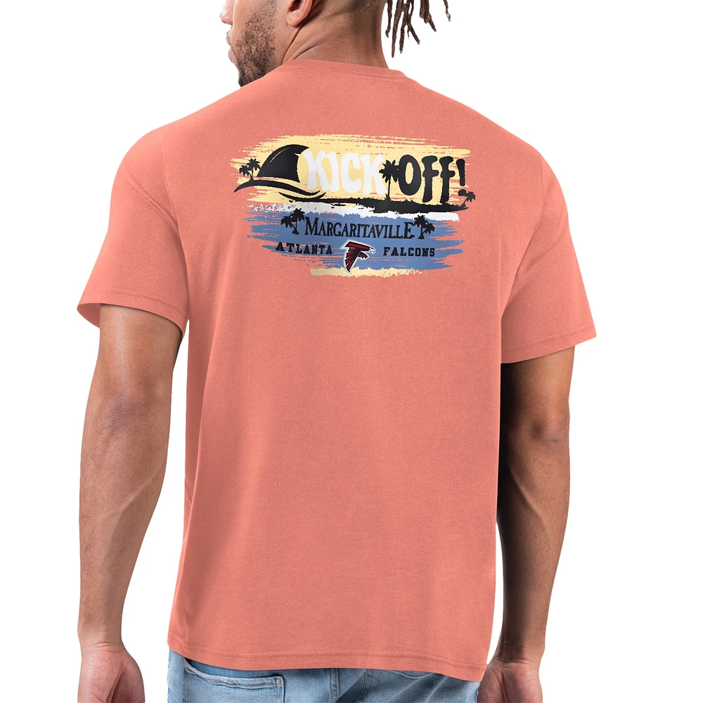 T-shirt orange Margaritaville des Falcons d'Atlanta pour hommes