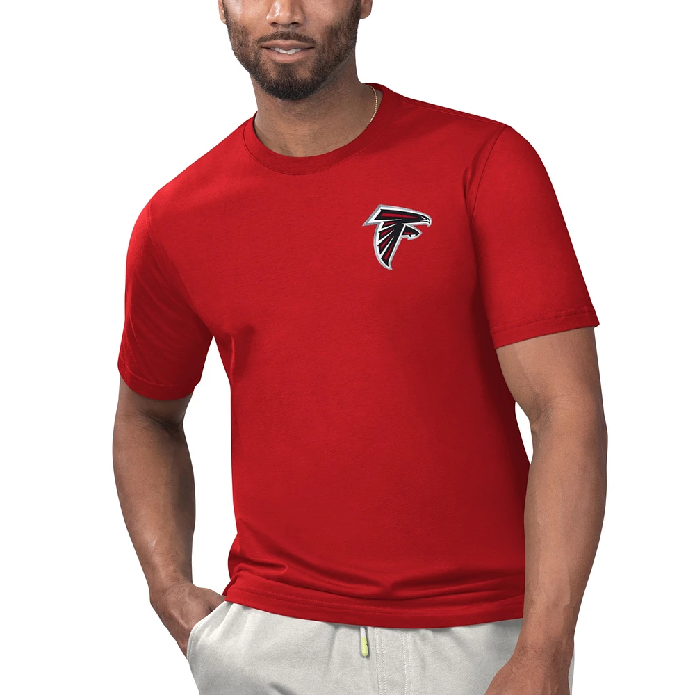 T-shirt Margaritaville Red Atlanta Falcons pour hommes sous licence se détendre