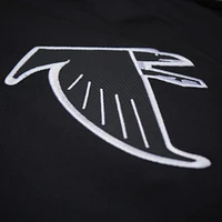 Veste zippée complète en satin noir Atlanta Falcons Double Down Varsity pour homme
