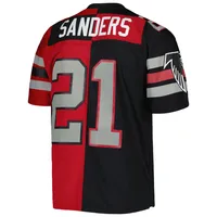 Mitchell & Ness Men's Deion Sanders Black, Red Atlanta Falcons 1989 Split  Legacy Replica Jersey